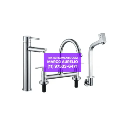 Torneira Cromada de Cozinha e Banheiro Q-F ou F - R$ 150 Unidade