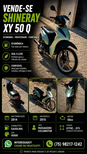 Moto Shineray 50cc modelo 2014/2015