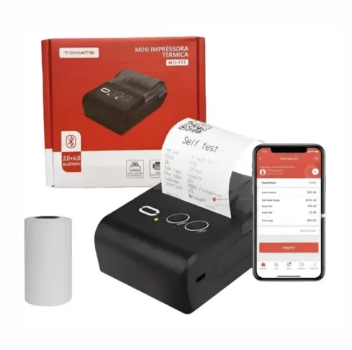 Mini Impressora Térmica Bluetooth Portátil | Android e iPhone