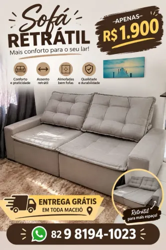 sofá retrátil 2.20mt