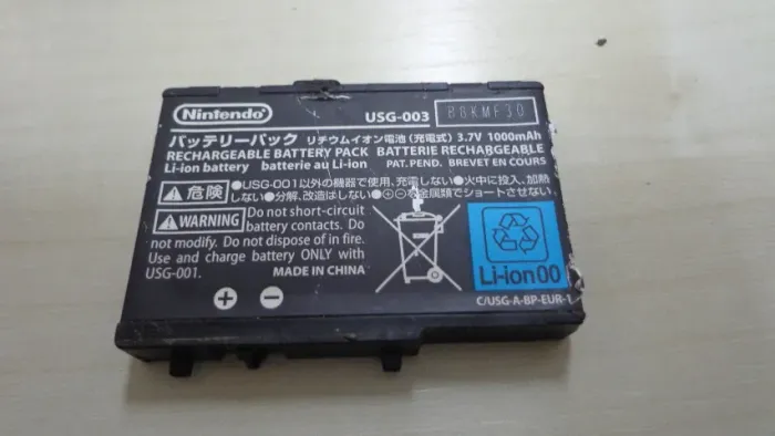 Bateria Nintendo Original Usg-003 3,7v 1000mah Para Ds Lite (Usado)
