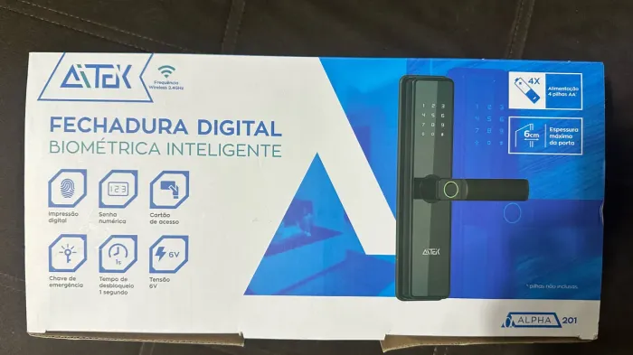 Fechadura digital Aitek NOVO NA CAIXA - aceita troca 
