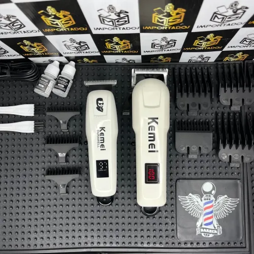 Combo Kemei - Máquina de Corte e Acabamento Profissional