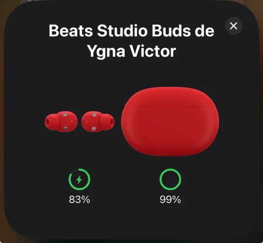 fone de ouvido beats studio buds vermelho - ORIGINAL