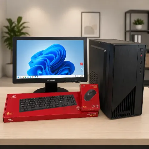 Computador Completo i3 + Memória 8GB DDR3 + SSD + Monitor 16" + Windows 11 - Com Garantia