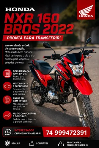 VENDE-SE HONDA BRÓS 160