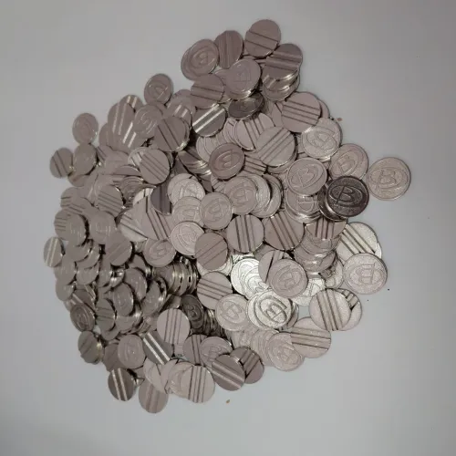 Pacote com 100 fichas de fliperama 