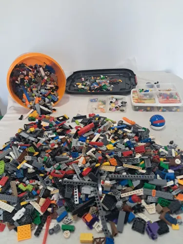 Lotes Peças -1kg Lego Original vários Sets Ninjago, Marvel, DC, Movie, City, Cars + outro
