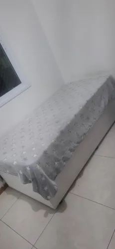 Cama box baú com colchão de solteiro