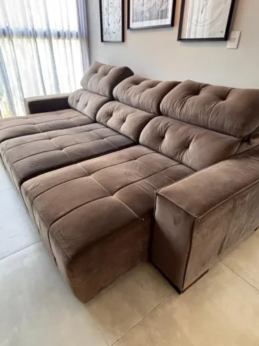 Sofá Retrátil 2,90m | Estrutura e espuma excelentes | R$ 1.890