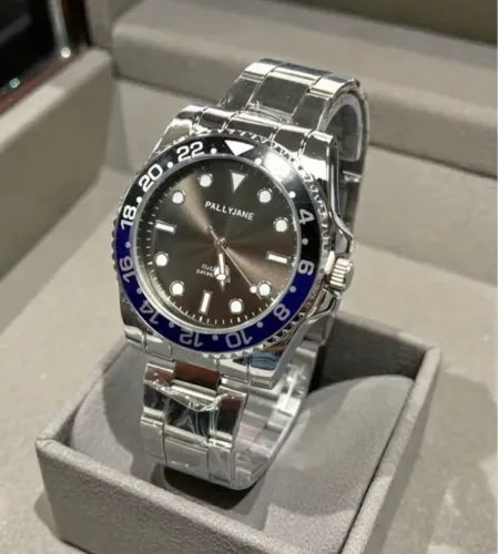 Relógio Masculino - Moda Homem Elegante 40mm pulseira 22cm Catraca Giratória