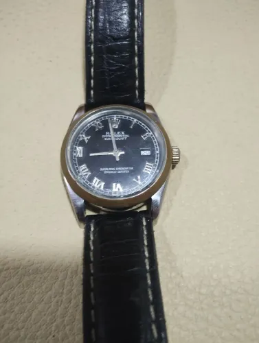 Relógio "Rolex" pulseira couro