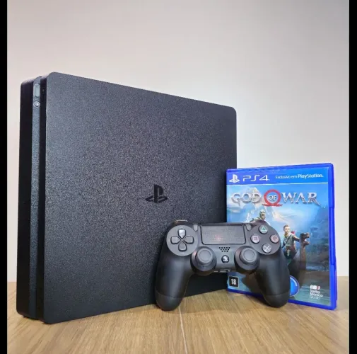Ps4 slim + 2 controle + mais cabos 