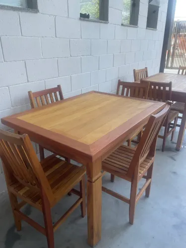 Mesa de Área Externa Peroba Rosa PRONTA ENTREGA