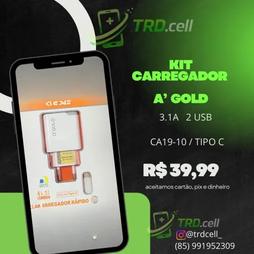 KIT CARREGADOR TIPO C A?GOLD