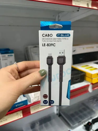 Cabo USB Tipo C para celular Samsung Xiaomi e muito mais