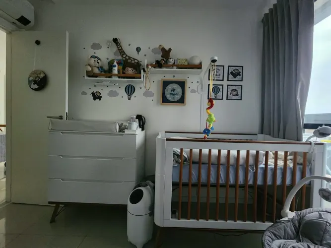 Berço cama evolutivo Albi Matic off white + colchão seminovo