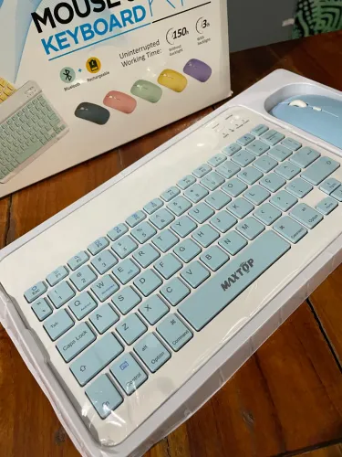 Kit teclado e mouse bluetooth