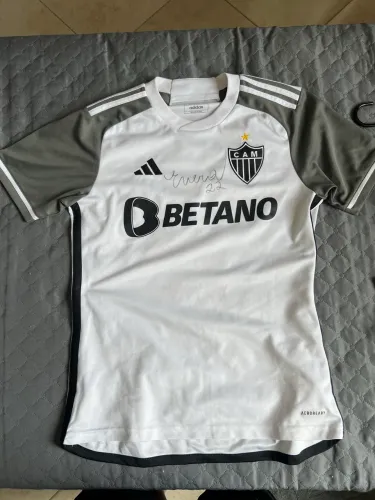 Camisa Atlético MG 2023 Original/Oficial Autografada Pelo Goleiro Everson (LER DESCRIÇÃO)