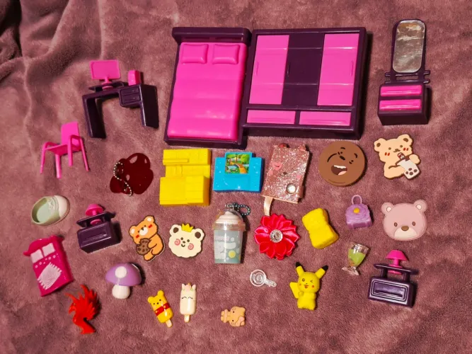 Kit brinquedos casinha e apliques diversos