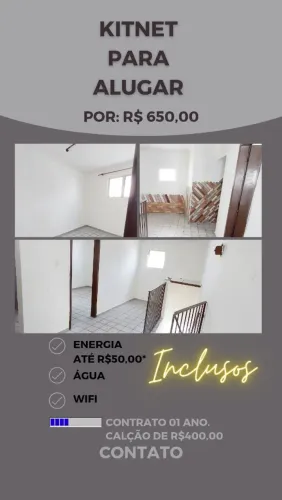 Aluguel  kitnet - Bairro Liberdade
