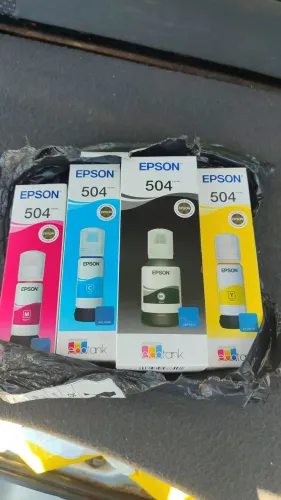 KIT COM 4 TINTAS PARA IMPRESSORA.