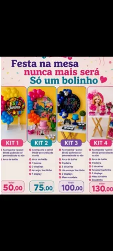 Bandejas painel jarros para festas