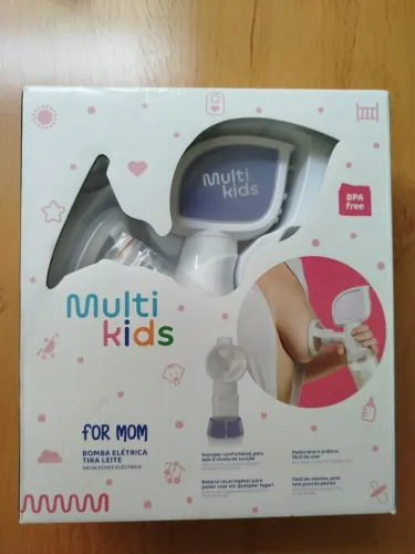 Bomba Elétrica Extrator Tira Leite Materno Seio - Multikids - Geral