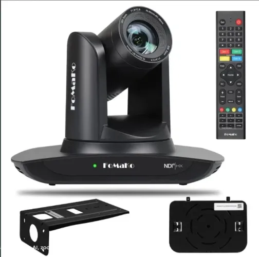 Kit FoMaKo com 3 câmera PTZ 4K 20X + Controle Câmera Ptz Joystick Hcst Com Monitor 3 Pol