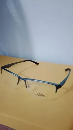 Óculos de Grau Armação em Metal cinza G-look