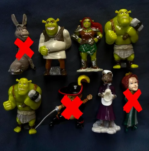 Shrek Coleção Kinder Ovo 2010 - 8 Bonecos Colecionáveis