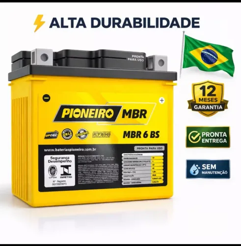 Bateria pioneiro 5 e 6 amperes promoção
