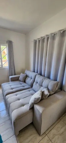 Sofá Retrátil e Reclinável em Linho