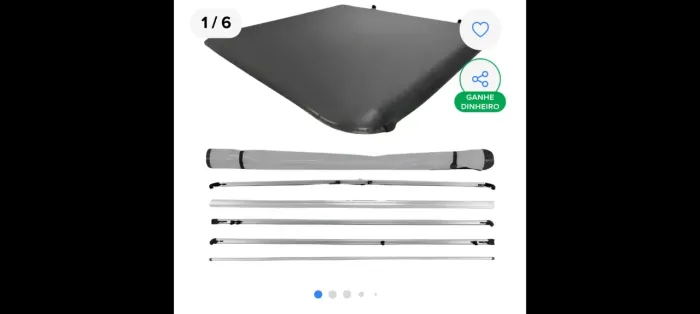 Vara de aluminio pra capota maritima 