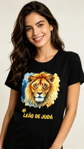 Camiseta Leão de Judá - Estampa Exclusiva