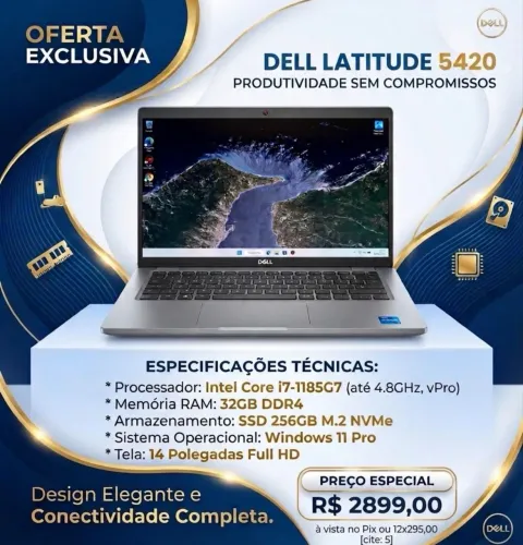 DELL LATITUDE 5420 Intel Core i7-1185G7 32GB DDR4 SSD 256GB