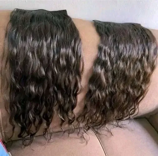 Vendo cabelo humano cacheado 295 G a 70 CM
