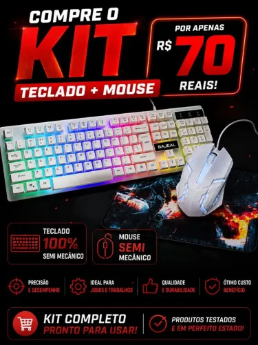 Kit teclado + mause + mausepad