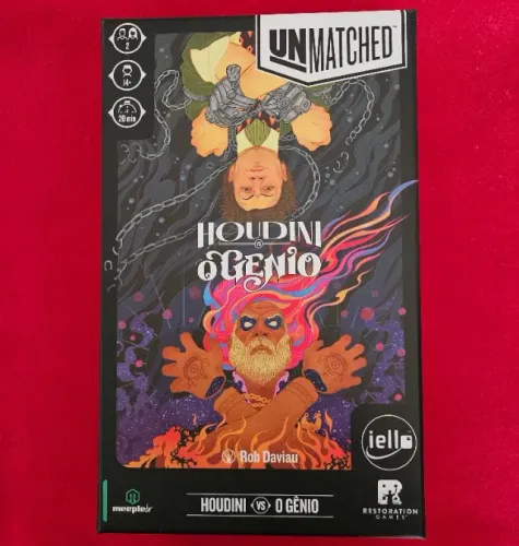 Jogo Unmatched: Houdini vs. O Gênio, da Meeple BR