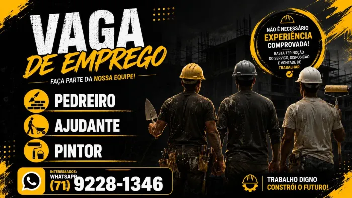 OPORTUNIDADE DE TRABALHO