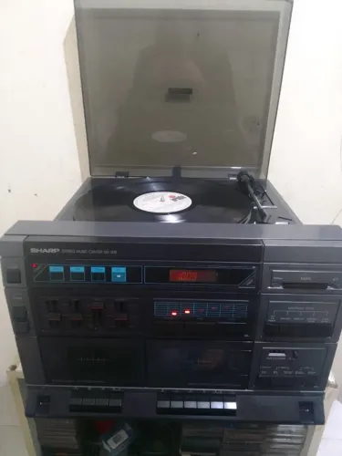Toca Discos 3 em 1 Sharp Sg 30 B 100% funcional