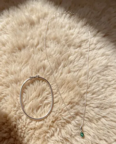 Corrente e bracelete infantil Prata 925