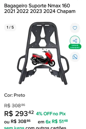 Bagageiro pra Nmax