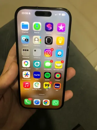 Iphone 16 pro 128 preto na garantia modelo Americano