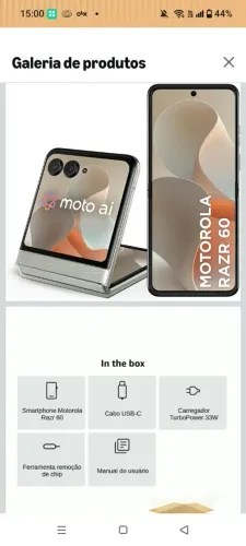 Smartphone Motorola Razr 60-256GB 24GB (12GB RAM+12GB Ram 