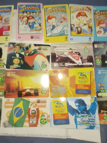 Linda coleção de Cartão telefônico Ayrton Senna