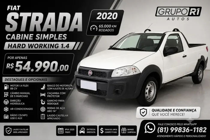 Fiat Strada Working Hard 1.4 Fire Flex 8V CS 2020