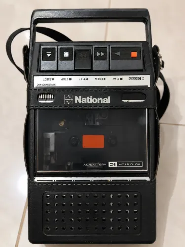 Gravador Toca-Fitas National Auto Stop IC Vintage Antigo
