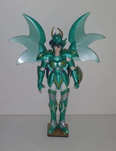 BONECO ACTION FIGURE CAVALEIROS DO ZODIACO SAINT SEIYA ARMADURA VERDE SHIRYU DE DRAGÃO