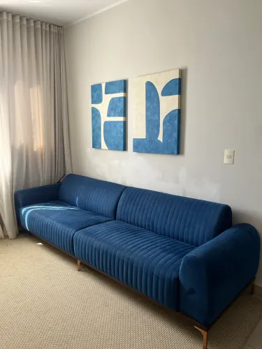 Sofá 3m azul molino 